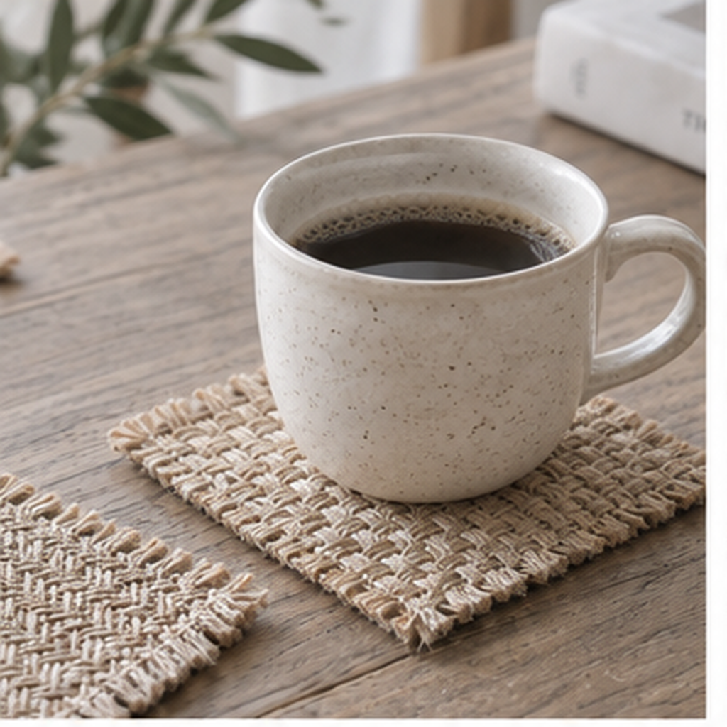 Natural Woven Coaster Set