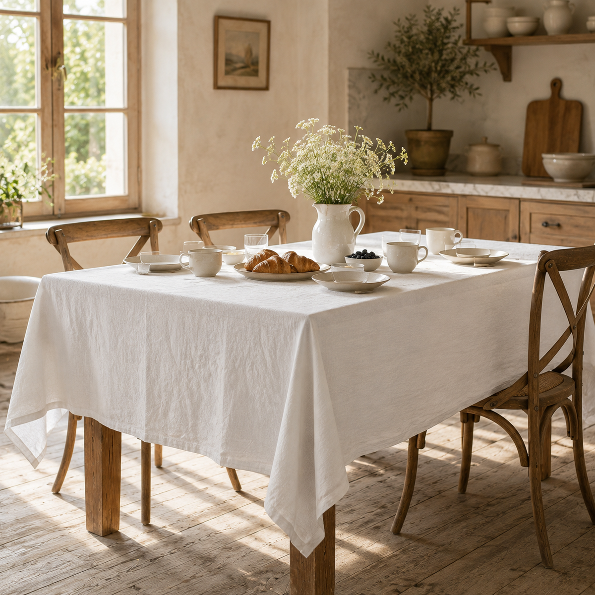Washed Linen Tablecloth