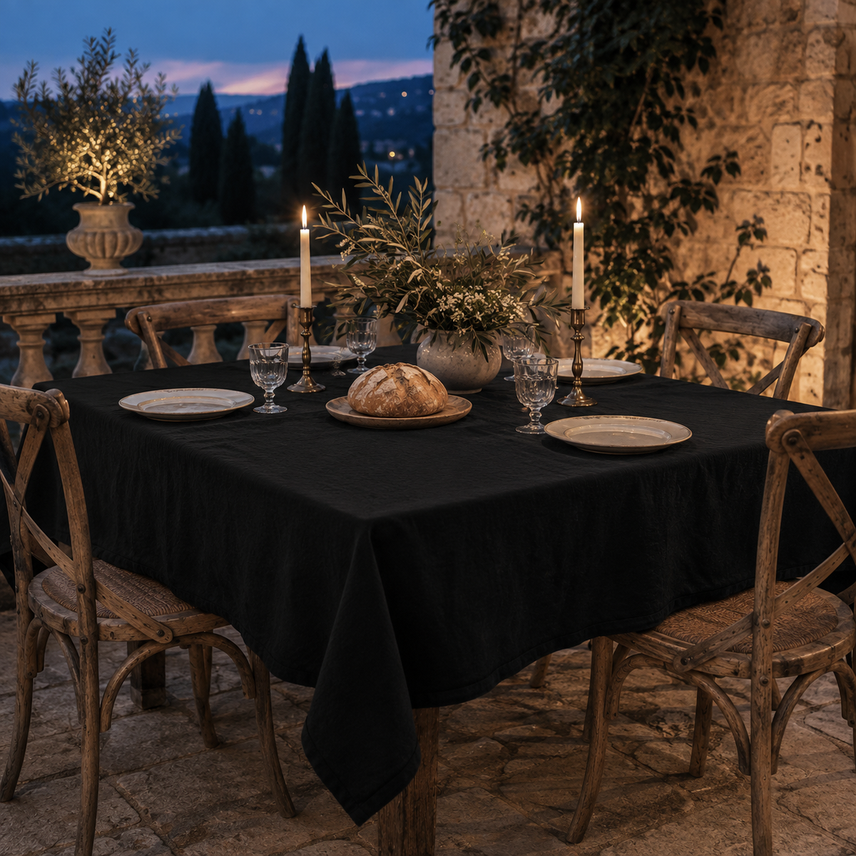Washed Linen Tablecloth