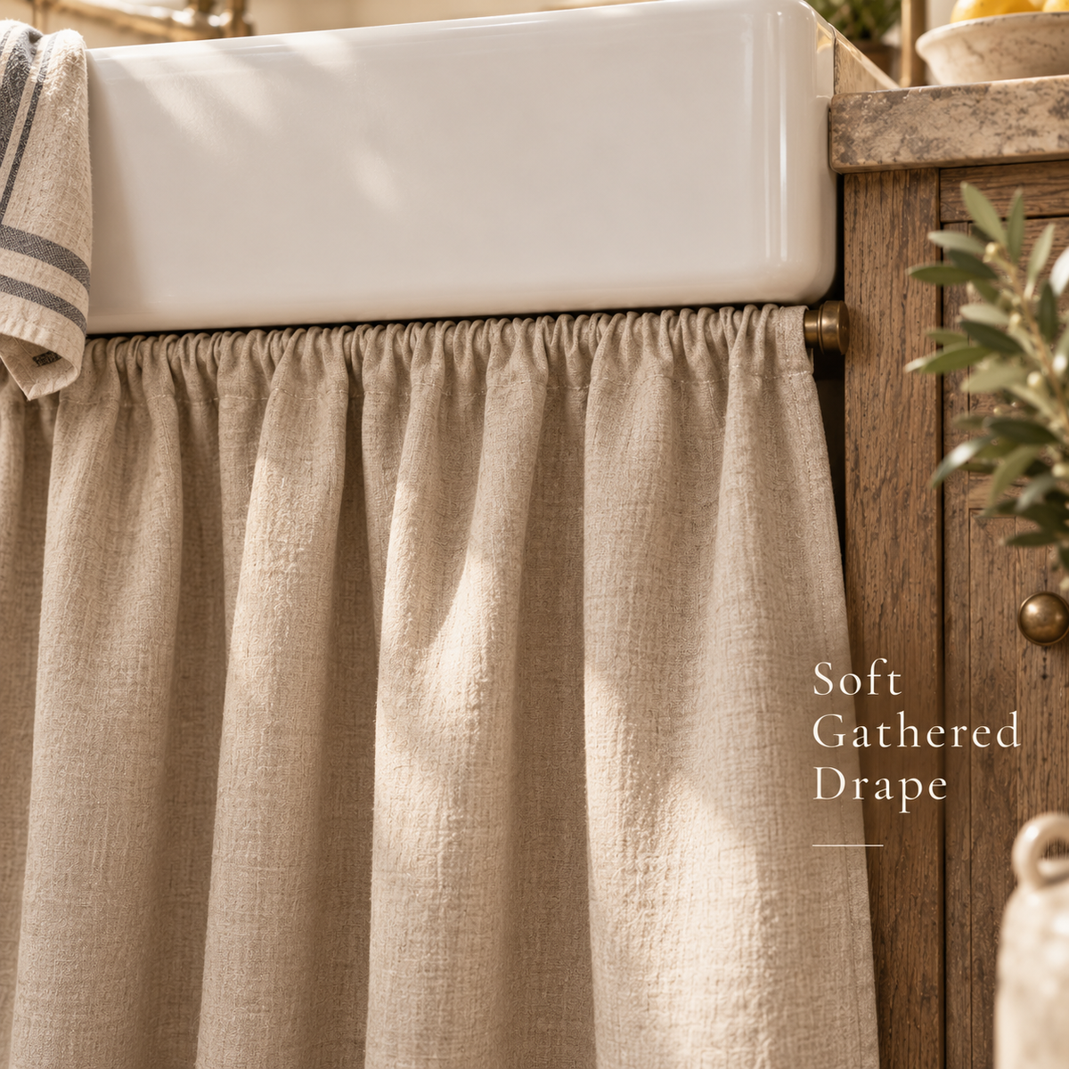 Linen Look Sink Skirt