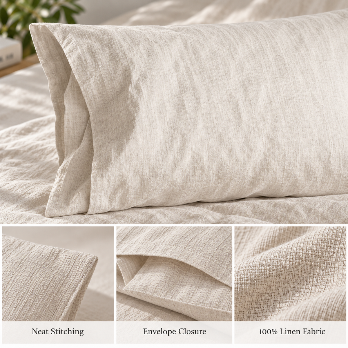 Pure Linen Envelope Pillowcase