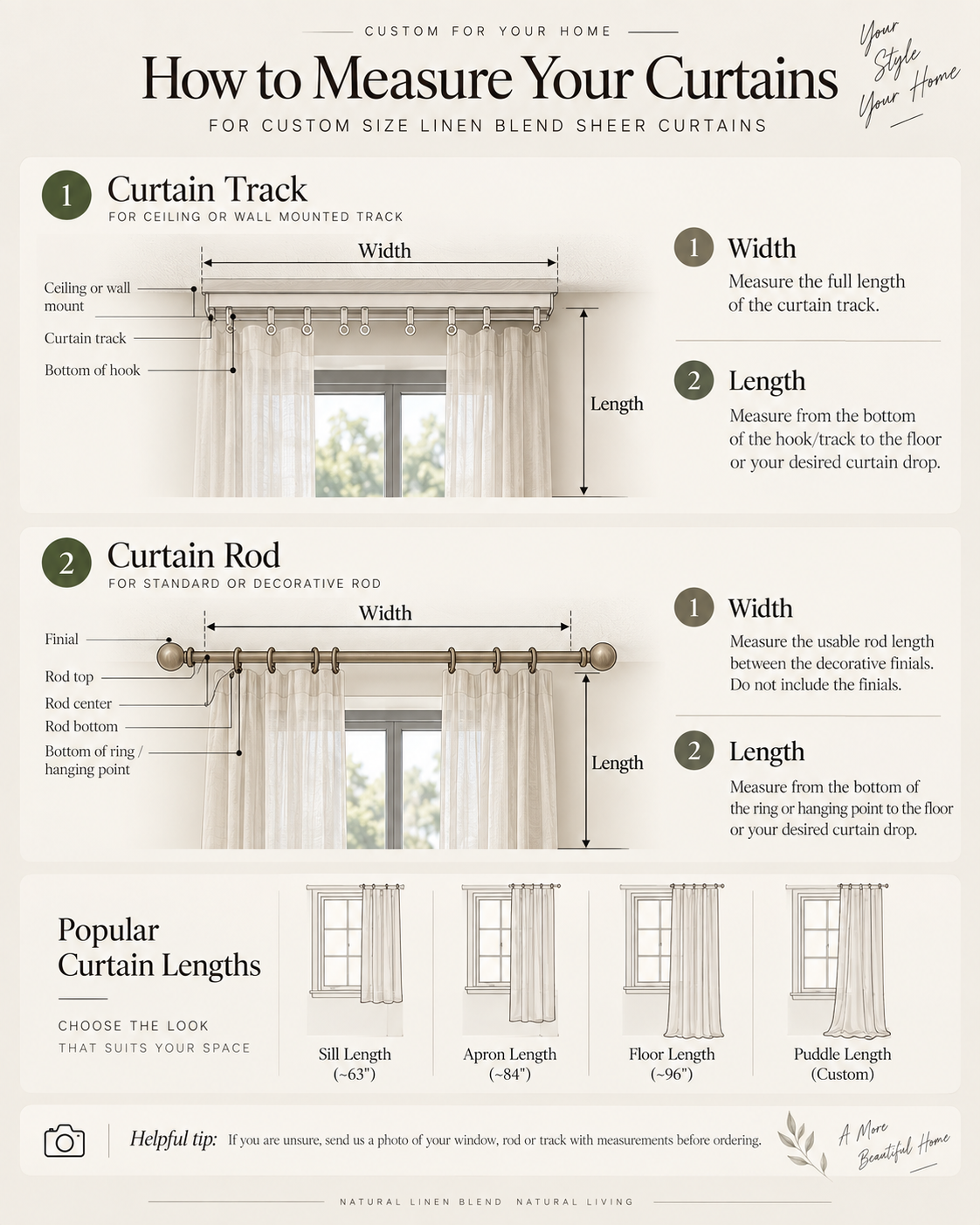 Pure Linen Light Filtering Curtain