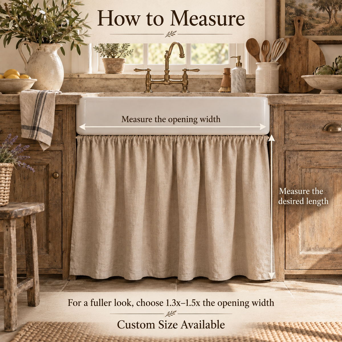 Linen Look Sink Skirt