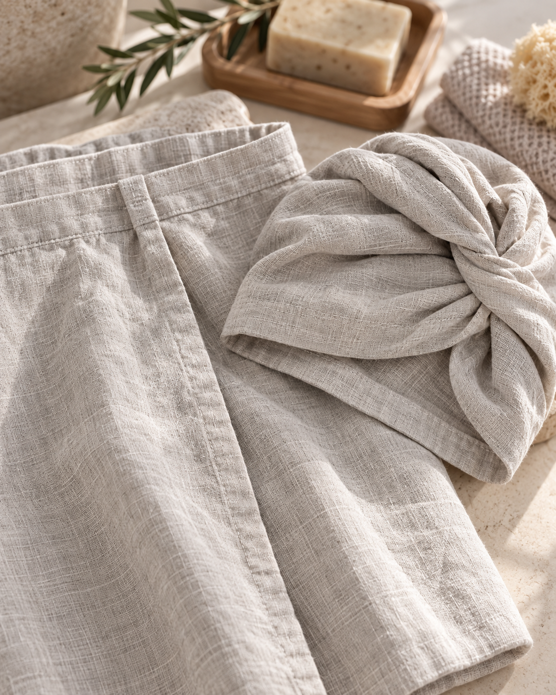 Hemp Bath Wrap & Hair Turban