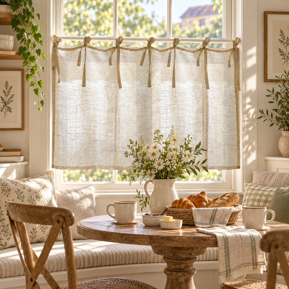 Linen Look Cafe Curtain