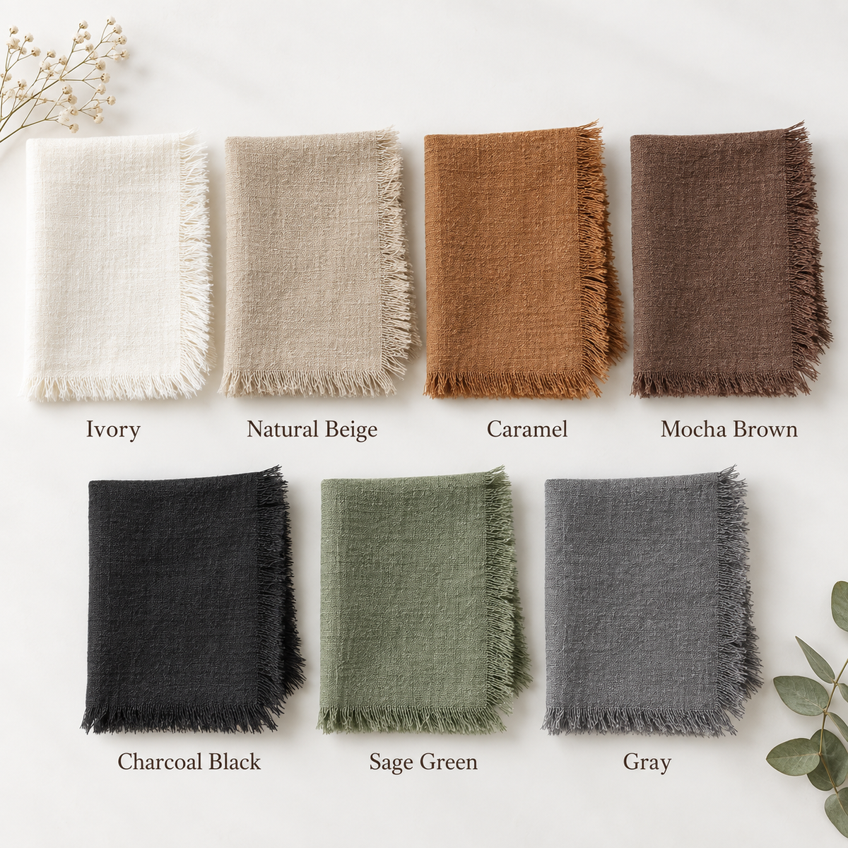 Fringed Linen Napkins