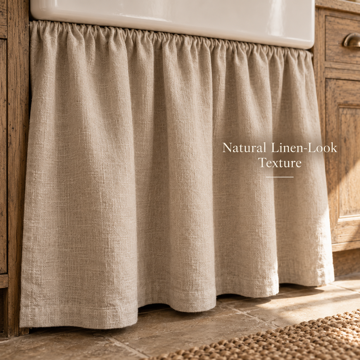 Linen Look Sink Skirt