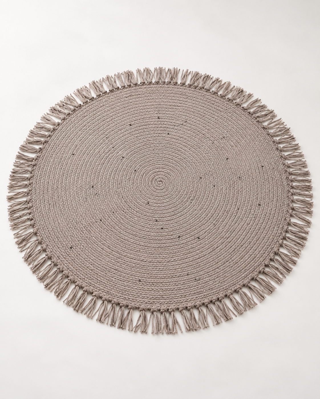 Handwoven Round Wool Blend Rug